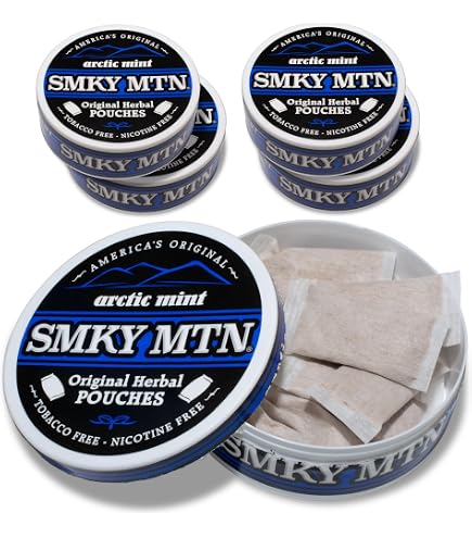 hawken tobacco amazon Amazon.com: Smokey Mountain Original Herbal Pouches - Arctic Mint - Tobacco  Free and Nicotine Free - 1 Can Box