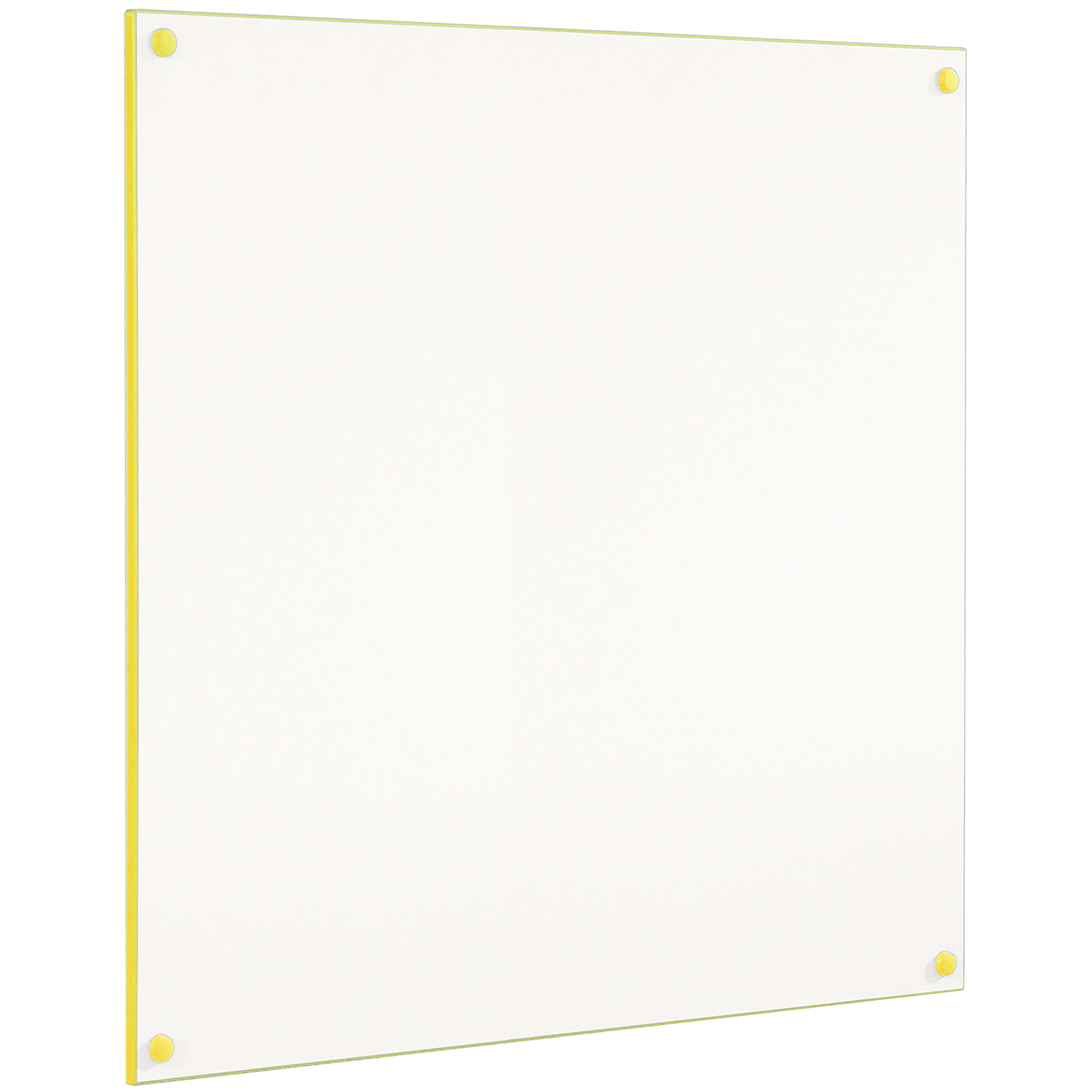 Metroplan Write-on Coloured Edge whiteboard - 600mm x 900mm - Yellow