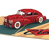 Lovepop Happy Birthday Pop-Up Card for Her and Him- 3D Novelty Birthday Greeting Cards for Boys, Girls, Men, Women - You're Not Old - 5" x 7" Classic Car Card - Blank Note Card & Envelope Included