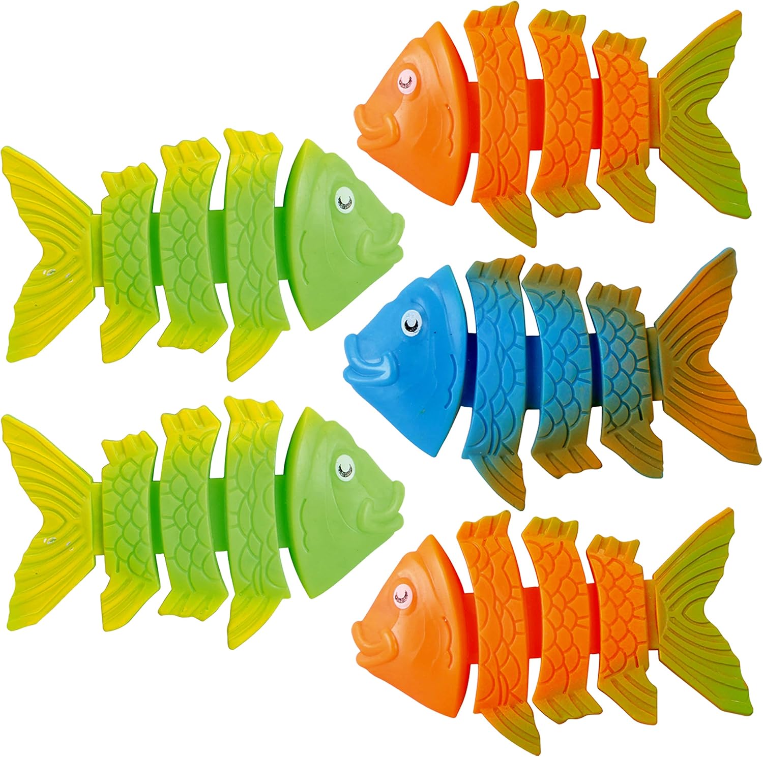 JOYIN 20 Pcs Diving Pool Toys Set with Bonus Storage Bag Includes 5 Diving Sticks, 5 Diving Rings, 5 Toypedo Bandits, 5 Diving Fish Toys, Underwater Sinking Swimming Pool Toy for Kids: Toys & Games