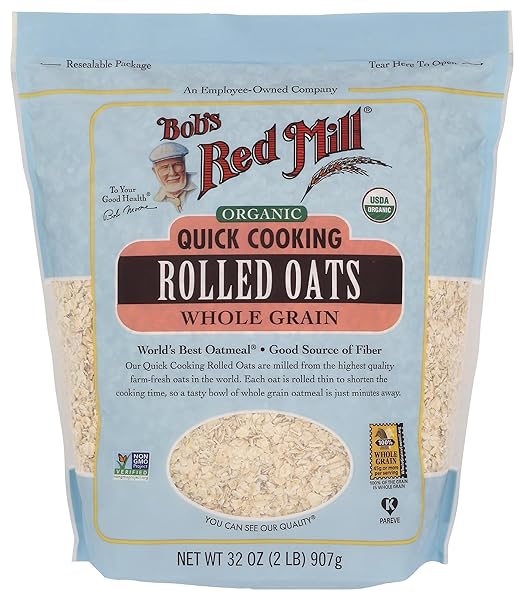 BOB’S RED MILL ORGANIC QUICK COOKING ROLLED OATS,...