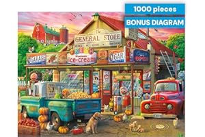 Buffalo Games - Country Store - Eduard - 1000 Piece Fall Jigsaw Puzzle for Adults - Challenging Autumn Puzzle Perfect for Game Nights - Country Life Collection - Finished Size is 26.75 x 19.75
