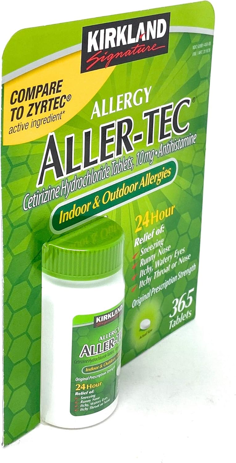 Kirkland Signature Aller-Tec Cetirizine Hydrochloride Tablets, 10 mg, 365 Count: Health & Personal Care