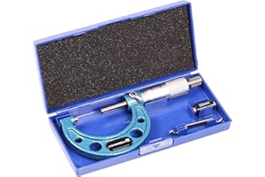 WONDERSUNM Outside Micrometer 1-2" Measuring Range Professional Premium Precision Machinist Tool 0.0001" Graduation