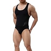 TESOON Men's Stretch Jockstrap Singlet Leotard Bodysuit Bodywear Underwear
