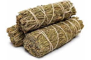 Ancient VEDA 4 Inch Rosemary Sage Sticks with Starter Guide, Floral Home Sage Organic for House Cleansing, Big Smudge Stick B