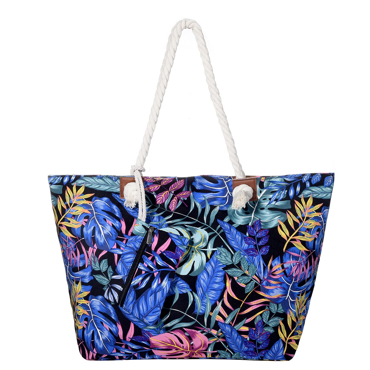 MASADA Large beach bag water resistant with zip Flower Lover