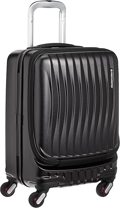 Amazon Co Jp フリクエンター スーツケース ファスナー Clam クラム 4輪キャリー フロントオープン 消音 静音キャスター 1 210 34l 53 Cm 3 4kg クロ シューズ バッグ