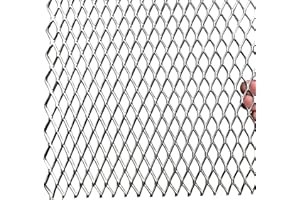 FengYoo 14 Gauge Stainless Expanded Metal 40"X16" Expanded & Perforated Sheets Grate Screen for-Decorative Sheet Metal Grate Sheet Screen Door Guard Door Grille Cage Mesh