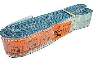 CHENANGO SUPPLY DD Sling (USA Made). 2" x 6', Flo Guard 2 Ply, Polyester Lifting Slings, Eye & Eye, Heavy Duty, 6400 lbs Vertical, 5100 Choker, 12800 Basket Load Capacity (2" x 6')