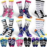 Shyyween 6 Pair Unisex Music Teacher Gifts Unisex Novelty Socks Violin Piano Lover Gift for Graduation Teacher Day
