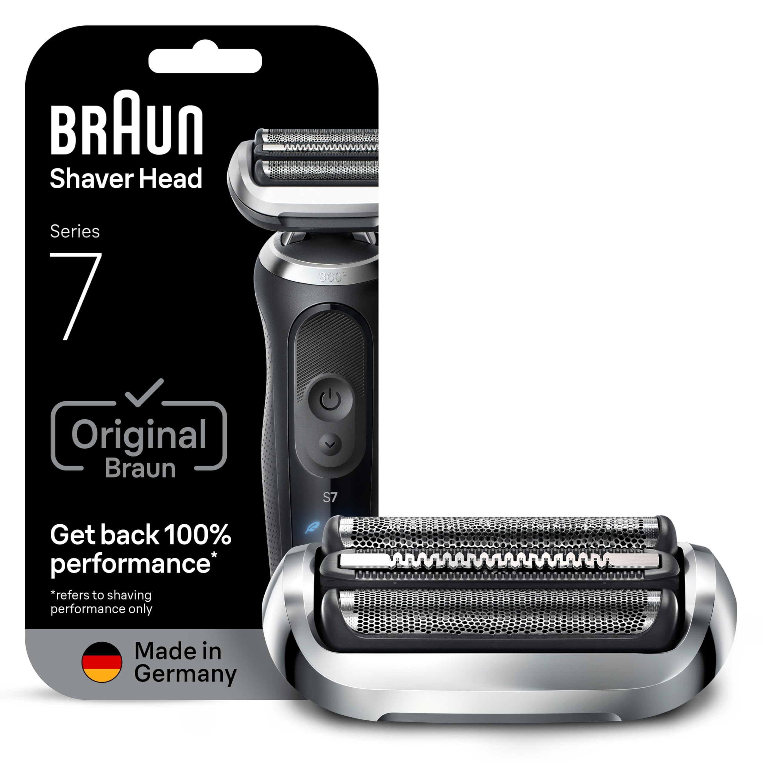 Photo 1 of ***It only includes the replacement blade, not the machine.****Braun Series 7 Electric Shaver Replacement Head, Easily Attach Your Shaver Head for a Shave as efficient as Day one, Compatible with New Generation Series 7 Shavers, 74S, Silver