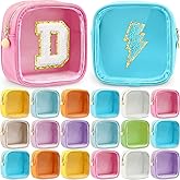 Kacctyen 20 Pcs Mini Clear Makeup Bags Bulk Nylon Cosmetic Bags for Purse PVC Small Clear Square Pouch with Zipper Blank Coin Purses for Women Travel Toiletry Essentials, 10 Colors