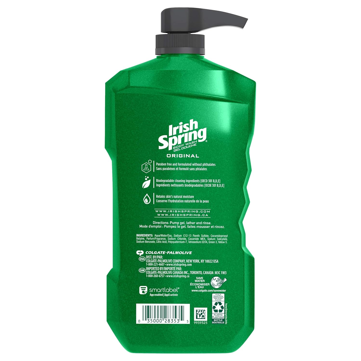 Irish Spring Men's Body Wash Pump, Original - 32 Fluid Ounce: Beauty