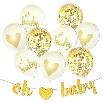 Amazon Com Too Cute Baby Shower Decorations Neutral Decor Oh Baby
