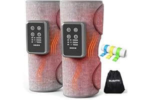 FLORAVIC Cordless Leg Massager with Heat for Daily Pain & Comfort Use, Portable Rechargeable Calf Massager with Adjustable Wraps, 3 Modes & 3 Intensities, Relaxing Gift for Mom, Dad, Seniors, Athletes