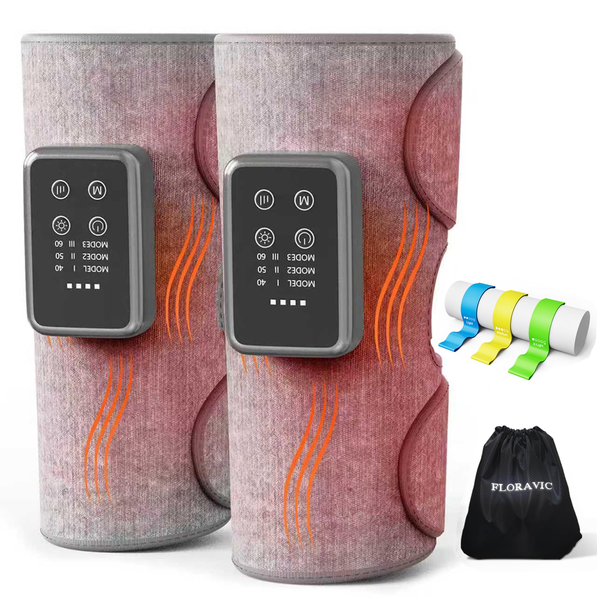 Photo 1 of FLORAVIC Cordless Leg Massager with Heat for Daily Pain & Comfort Use, Calf Massager with Adjustable Wraps, 3 Modes & 3 Intensities, Useful Gift for Men, Athletes & Seniors, Relaxation Gifts for Women