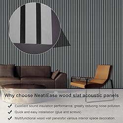 NeatiEase Acoustic Matte Laminate Slat Wall
