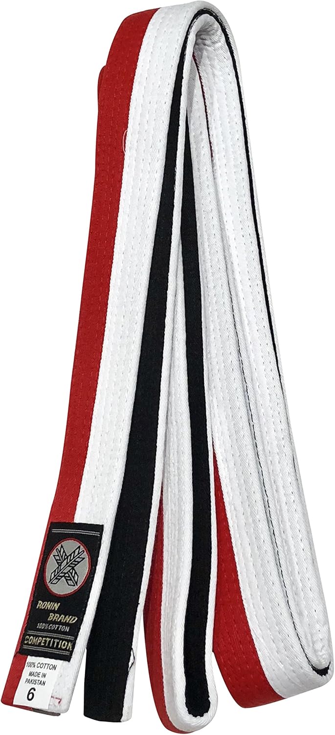 Ronin Brand Renshi Belt for Grand Master & Masters for Martial Arts 4th & 5th Degree Black Belt