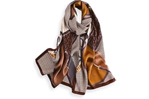 PoeticEHome 100% Mulberry Silk Long Scarf - Women's Large Oblong Shawl for Head, Neck, and Hair Wrap, with Gift Packaging