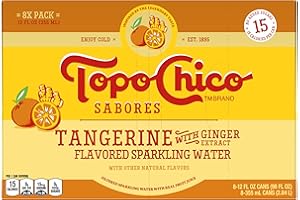 Topo Chico Sabores Tangerine with Ginger Extract 12oz 8pk