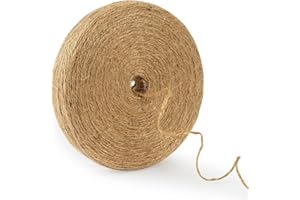 Shintop 2ply 656 Feet Jute Twine, Nature Arts and Crafts Rope Industrial Packing Materials Packing String for DIY, Festive De