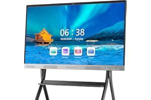 HKMLC Smart Board, Essential Vision 55 Inch Interactive Whiteboard Built-in 4800MP Camera, All-in-One Digital Whiteboard with 4K UHD Touchscreen for Classroom Home Office (Wall Mount Included)