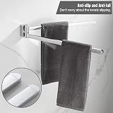 BGL Chrome Swivel Towel Rail Stainless Steel Wall Mounted 2 Arm view 6