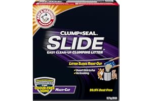 Arm & Hammer Clump & Seal Slide Litière agglomérante en argile pour chat, 12,7 kg, contrôle des odeurs, sans poussière