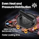 Gourmet Easy 900g Smash Burger Press Cast Iron with Heat Resistant Handle view 3