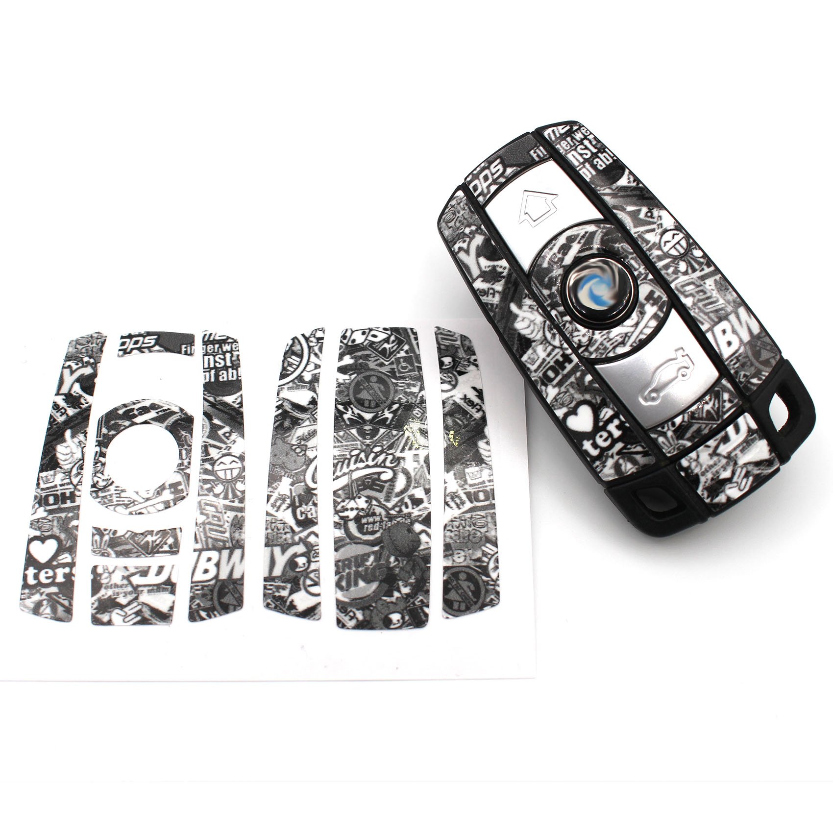 Sticker for the car key Precisely fitting Film Key Cover Self-adhesive Automotive Car Vehicle Accessories