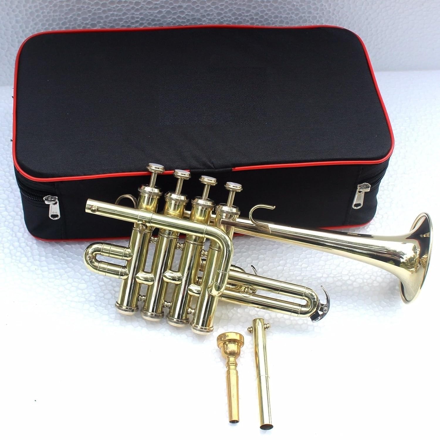 Bb/A Brass Finishing Piccolo Trumpet With Free Case