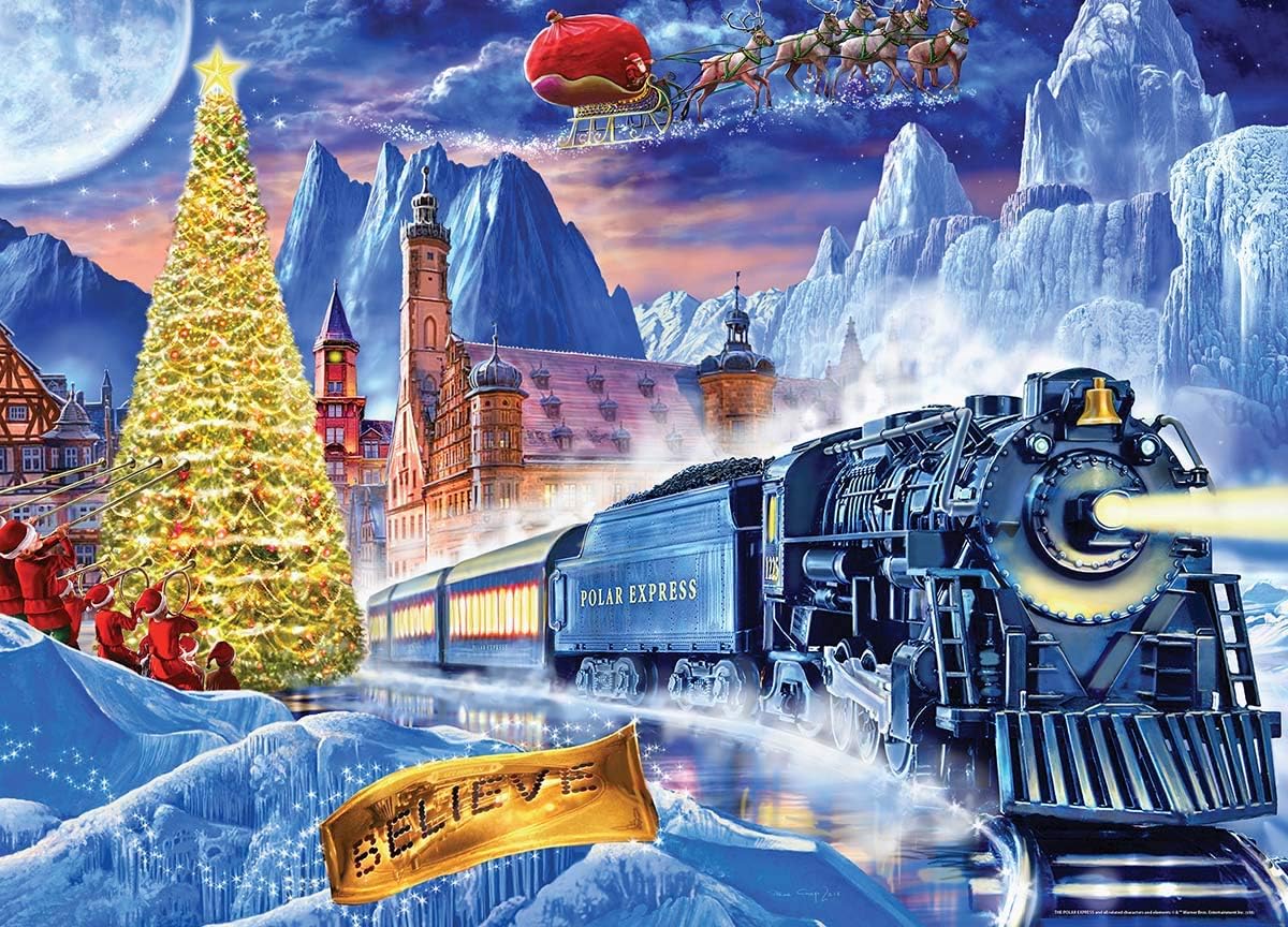 polar express puzzle train set