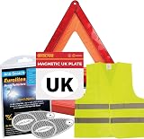 GadLane 4 Piece Car Travel European Driving Kit with Headlight Deflectors view 6