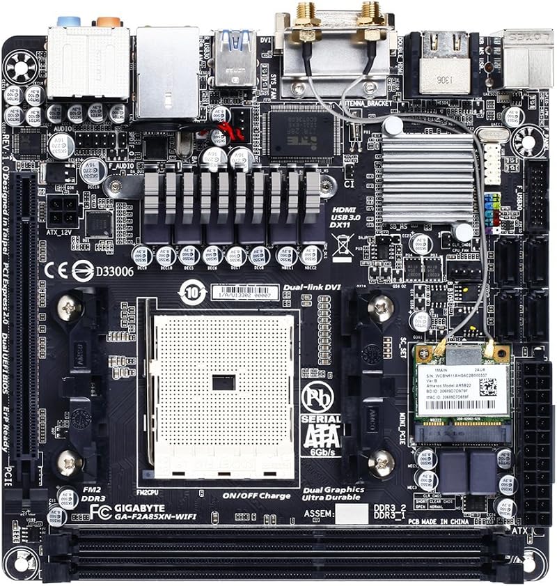 Gigabyte GA-F2A85XN-WIFI Mini ITX Motherboard Socket FM2 AMD A85X w/ WiFi