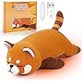 Cuddly Soft 14" Red Panda Plush Heating Pad for Period Cramps, Neck & Shoulder Pain Relief, USB Powered Gift