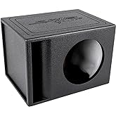 Skar Audio AR1X10V Single 10" Universal Fit Armor Coated Ported Subwoofer Box with Kerf Port