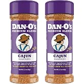 Dan-O's Cajun Seasoning, 2.2 oz Bottle, 2 Pack, Spicy Seasoning for Gumbo, Jambalaya, Shrimp, Chicken and More, Sugar Free, Zero Calorie, Use this Spice Blend to Craft a Marinade, Dry Rub or Sauce