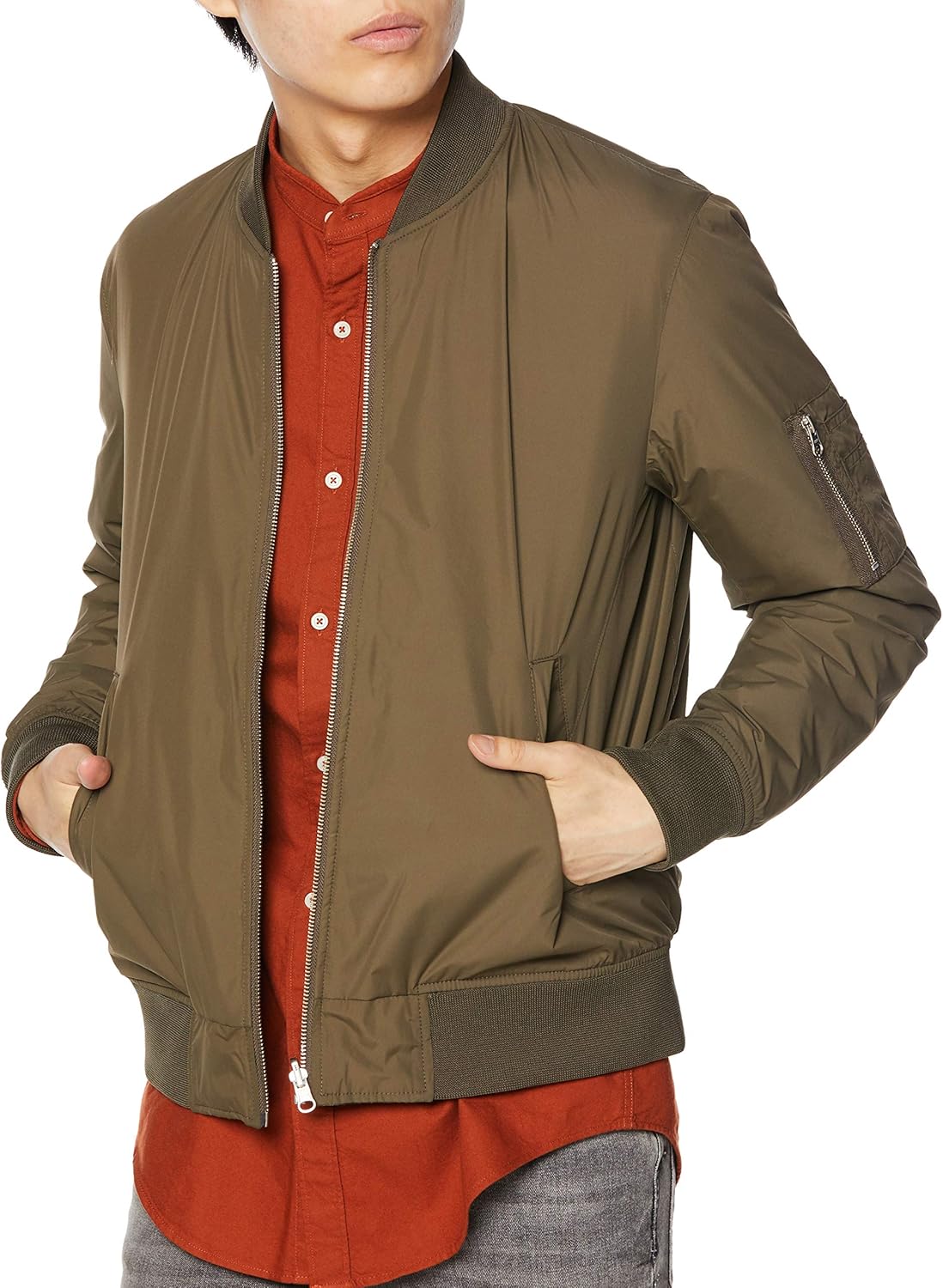 Amazon Co Jp Nano Universe Ma 1 Reversible Padding Khaki Clothing Accessories