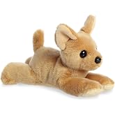 Aurora Mini Flopsie 7.5" Chia Chihuahua Adorable Stuffed Animal | Compact tummy-lying animals with bean-filled stability