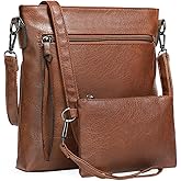 GAEKEAO Hobo Bags for Women 2PCS Soft Shoulder Bag Ladies Vegan Leather Purses and Handbags with Adjustable Shoulder Strap