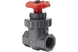 Spears PVC Gate Valve, Non-Rising Stem, Buna-N O-Ring, 1" NPT Female
