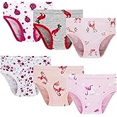 KikizYe Little Girls 100% Cotton Underwear Soft Breathable Briefs