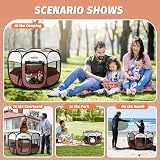 Nobleza Pop Up Pet Playpen 32.3x32.3x22.8in Foldable Portable Outdoor Indoor view 2