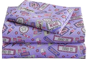 Softan Kids Bed Sheet Set, 3-Piece Twin Sheets Set, Microfiber Fitted Sheet with 15 Inches Deep Pocket and Corner Straps, Bre