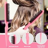 SWEET VIEW 3 Pcs Hair Brush Set Edge Brush Rat Tail Comb Teasing Pink view 4