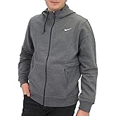 Nike Club Swoosh Full-Zip Men's Hoodie Charcoal/White 611456-071 (Size S)
