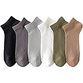 rene farver 6 Pairs Ankle Socks for Men - 100% Cotton Socks for Men - Breathable Low Cut Casual Sock - Mens Ankle Sock