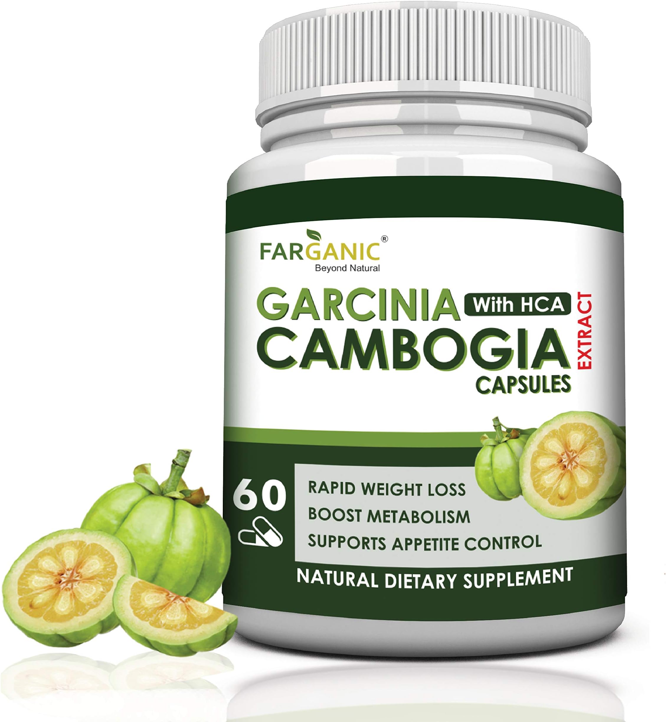 Farganic Garcinia Cambogia Extract Capsule with HCA for Weight Loss Management Supplement?(60 Capsules)