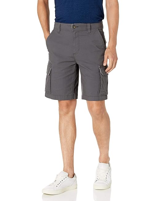 Amazon Essentials Men's 10” Lightweight Ripstop Stretch Cargo Short, Dark Grey, 36